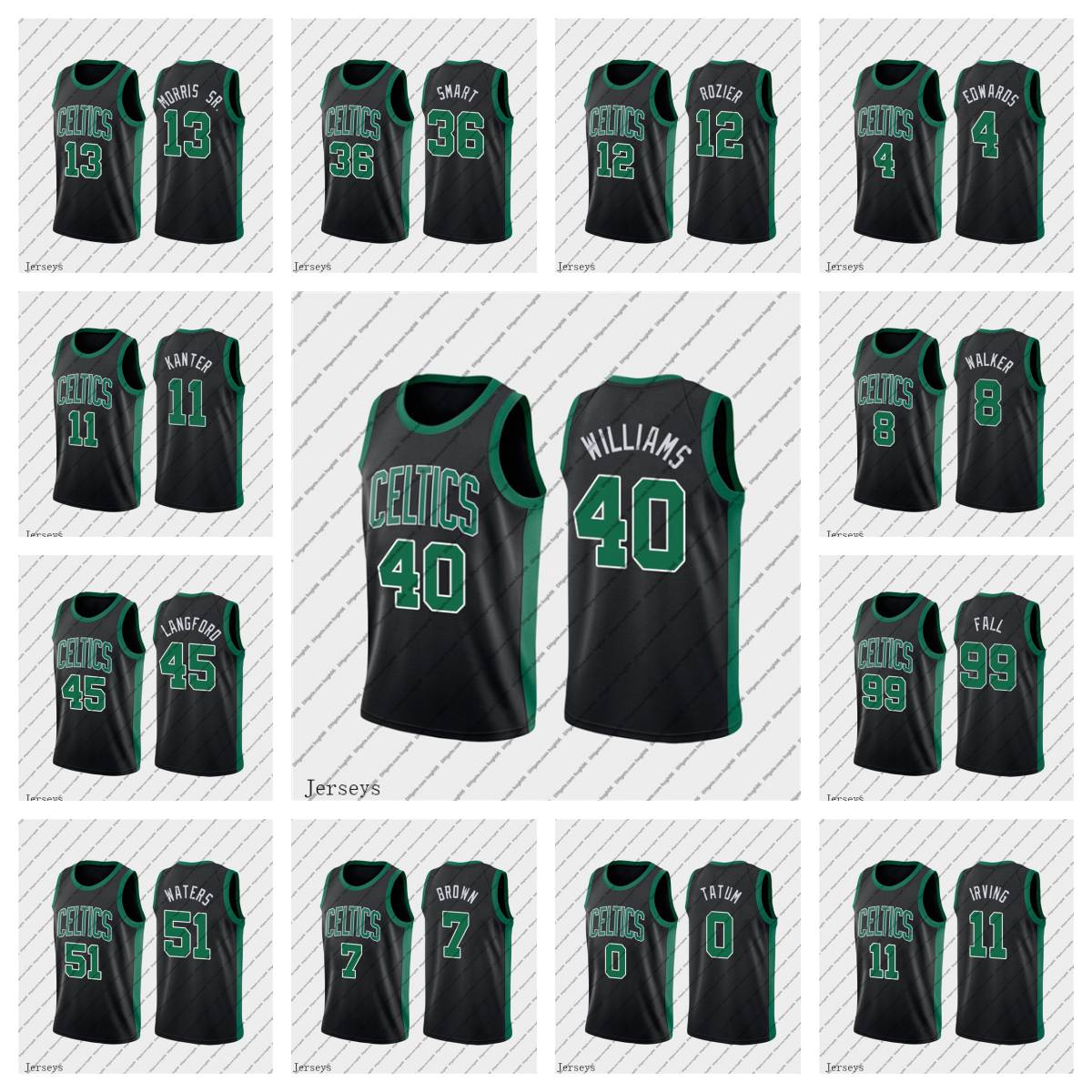 

Boston''Celtics''Men Edwards 11 Kanter 0 Tatum 7 Brown 4 Edwards 40 Williams 8 Walker 45 Langford Carsen Enes Jayson Jaylen Statement''NBA''Basketball Jerseys, #6