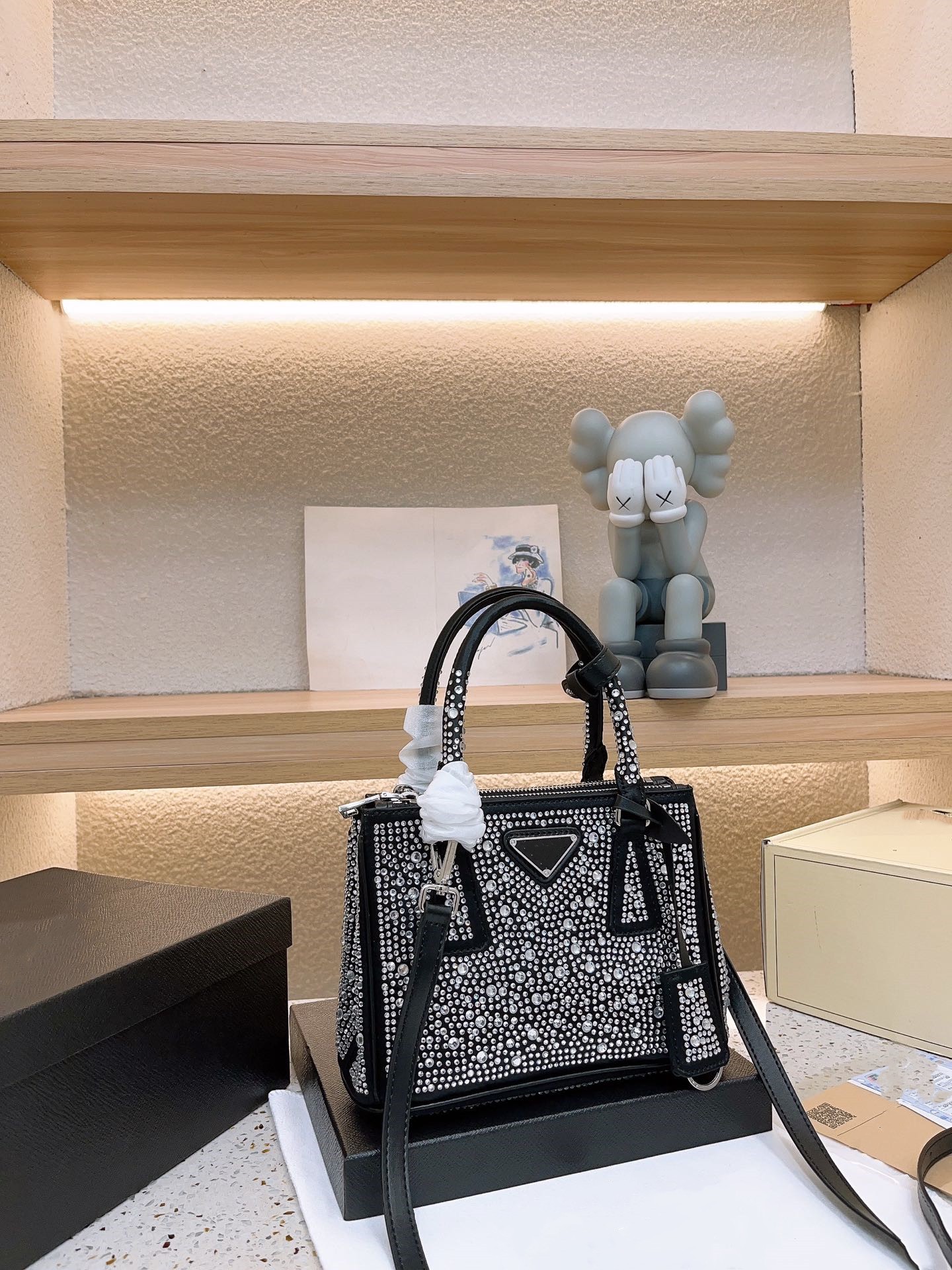 

Flash Brand Crystal Killer Bag Women's Full Drill Handbag Classic Designer Bag Detachable Shoulder Strap Single Shoulder Bag Crossbody bag Stylish casual bag, Customize