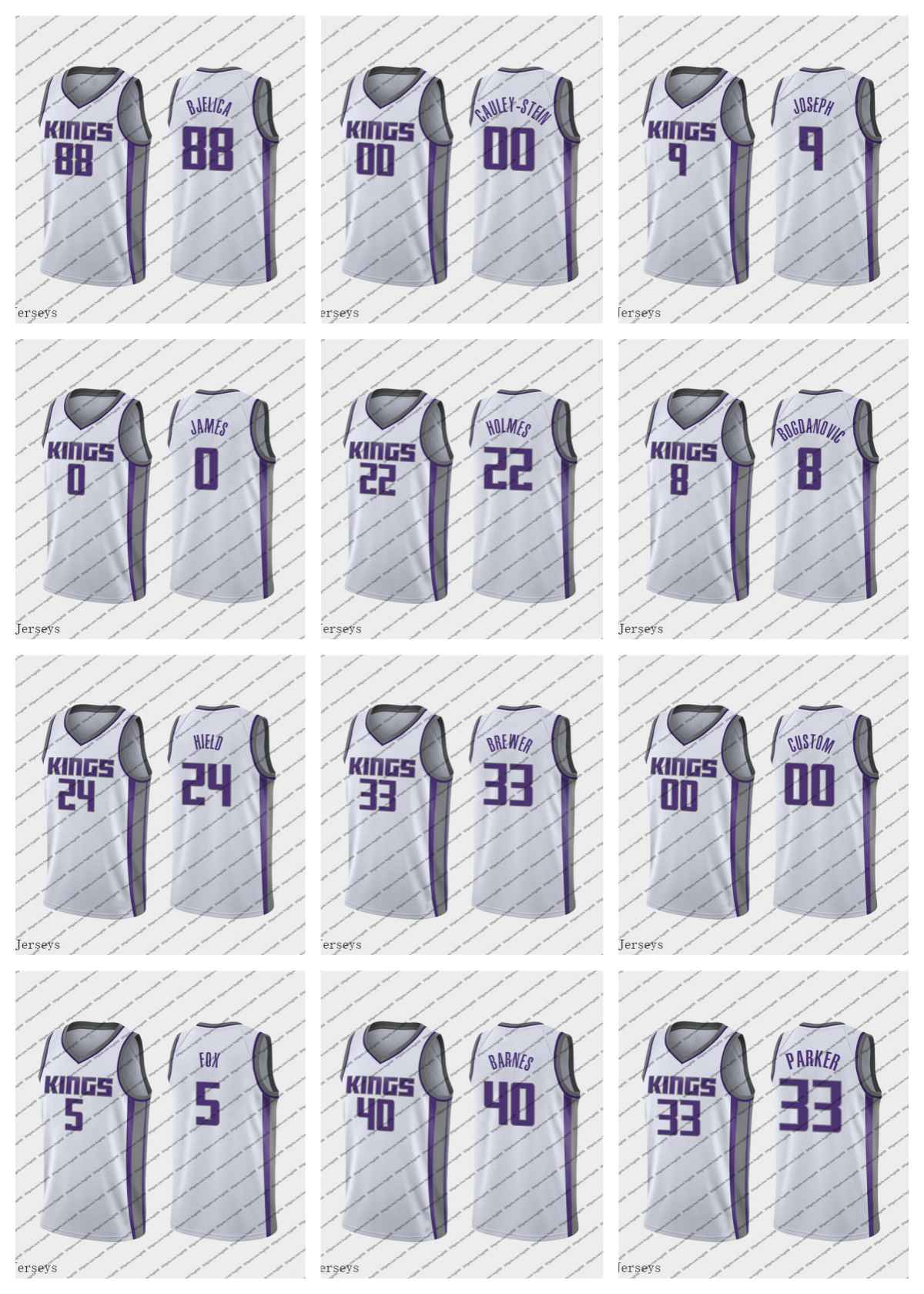 

Sacramento''Kings''Men Jersey 5 Fox 24 Hield 9 Joseph 0 James 22 Holmes 8 Bogdanovic 24 Hield Buddy Cory Harrison DeAaron Association''NBA''Basketball Jerseys, #12