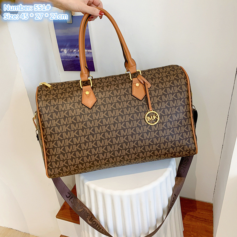Factory wholesale ladies shoulder bags 2 colors classic letter printed handbag outdoor sports fitness fashion travel bag wear-resistant leather b-image-727988786