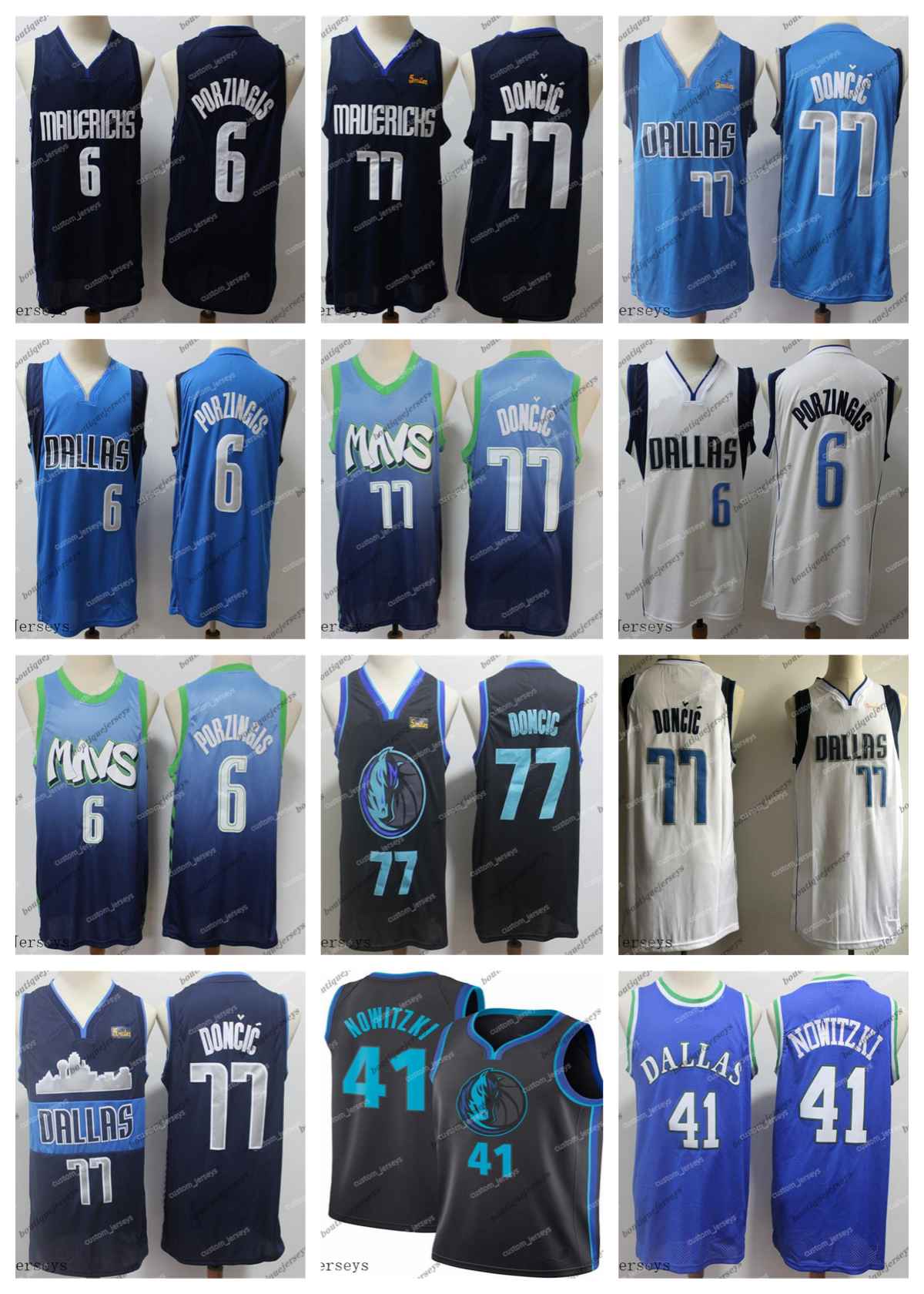 

Dallas''Mavericks''Men Jersey Luka Men 77 Doncic Kristaps 6 Porzingis Basketball Jerseys Dirk 41 Nowitzki''NBA''Jerseys stitched, #5