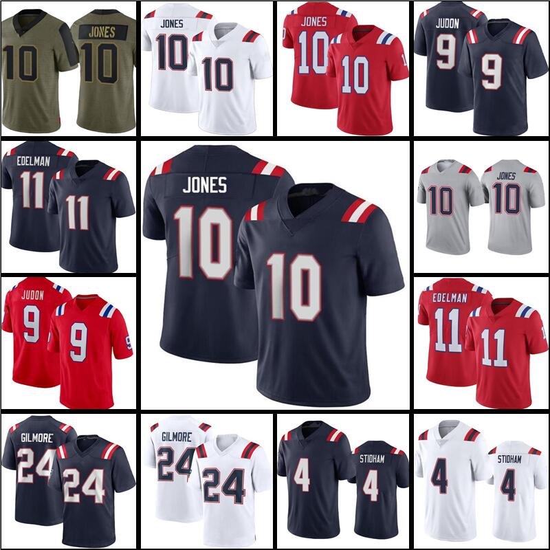 

Jersey New England''Patriots''10 Mac Jones Football 9 Matthew Judon 11 Julian Edelman Dont'a Hightower Devin McCour, Men jersey