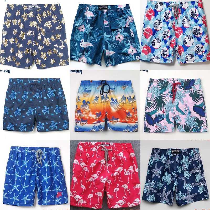 

Turtles Embroidery Beach Shorts Swim Swimwear Summer Clothing Drawstring Men Vilebrequin Mens Bermuda Short Newest Quick Drying Fashion Style Floral Pants 0014, 8088-2