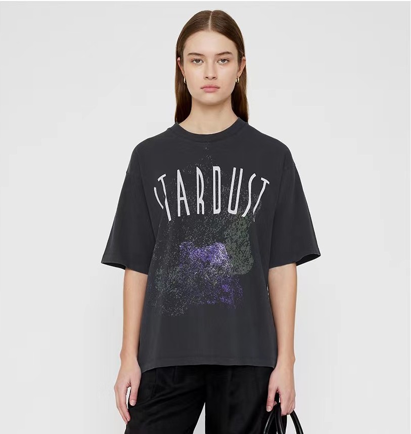 

23ss AB Women Designer Tshirt Cotton Crew Neck Tees BINGs Fashion Summer T-shirts Tops Polos, Black