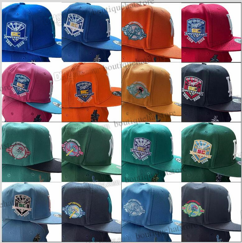 

2023 25 Colors Men's Baseball Snapback Hats Classic Hip Hop " New York" Black Blue Pink Sport Free Size Adjustable Caps Chapeau 1958-2008 50th Real Tree Ma7-07