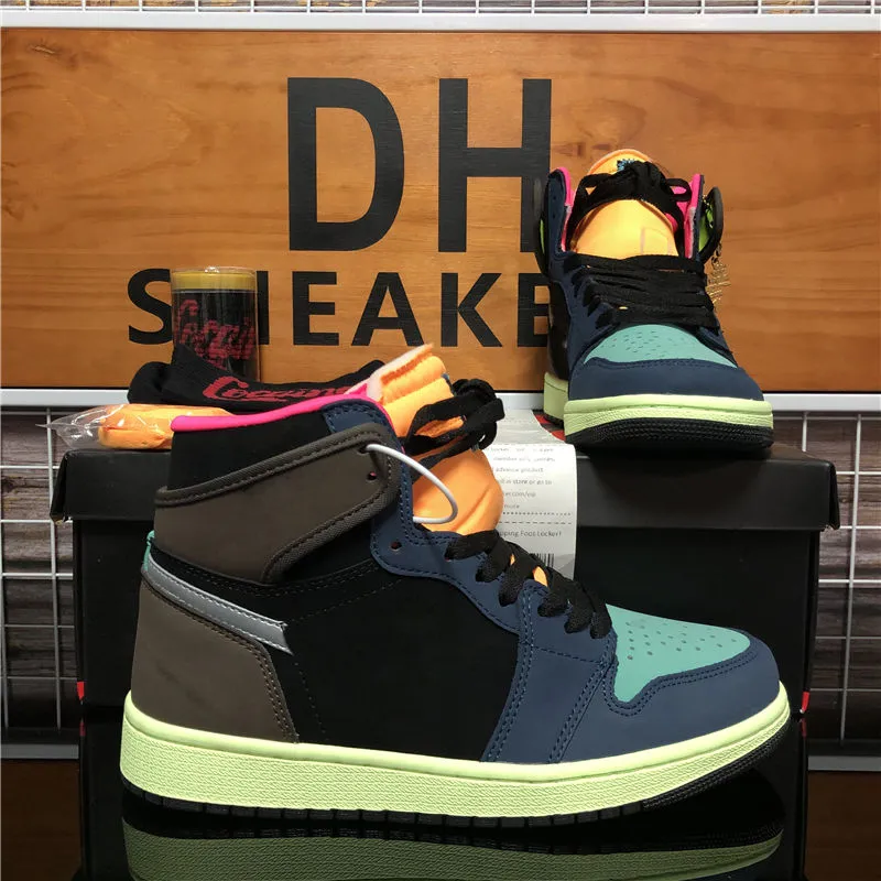 

Bicycle Shoes Top Quality Fragment Design X Men Women Jumpman 1s Basketball Shoes High Og 1 Dark Mocha Black Toe Unc University Blue, White