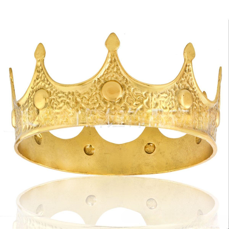

TS-0314-A European and American men's king's crown, golden prince's crown, retro palace performance, beauty pageant, decoration, queen's birthday wear, unisex