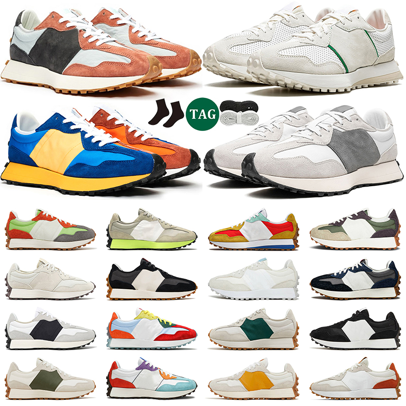 

men women 327 running shoes Rust Brown Sea Salt Marine Blue Yellow Pride Collection Indigio Denim Fluorescent Green Seismic Moment mens trainer, # 1
