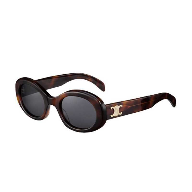 New Kaixuan door cat's eye oval net red fashionable big face thin plate UV proof sunglasses