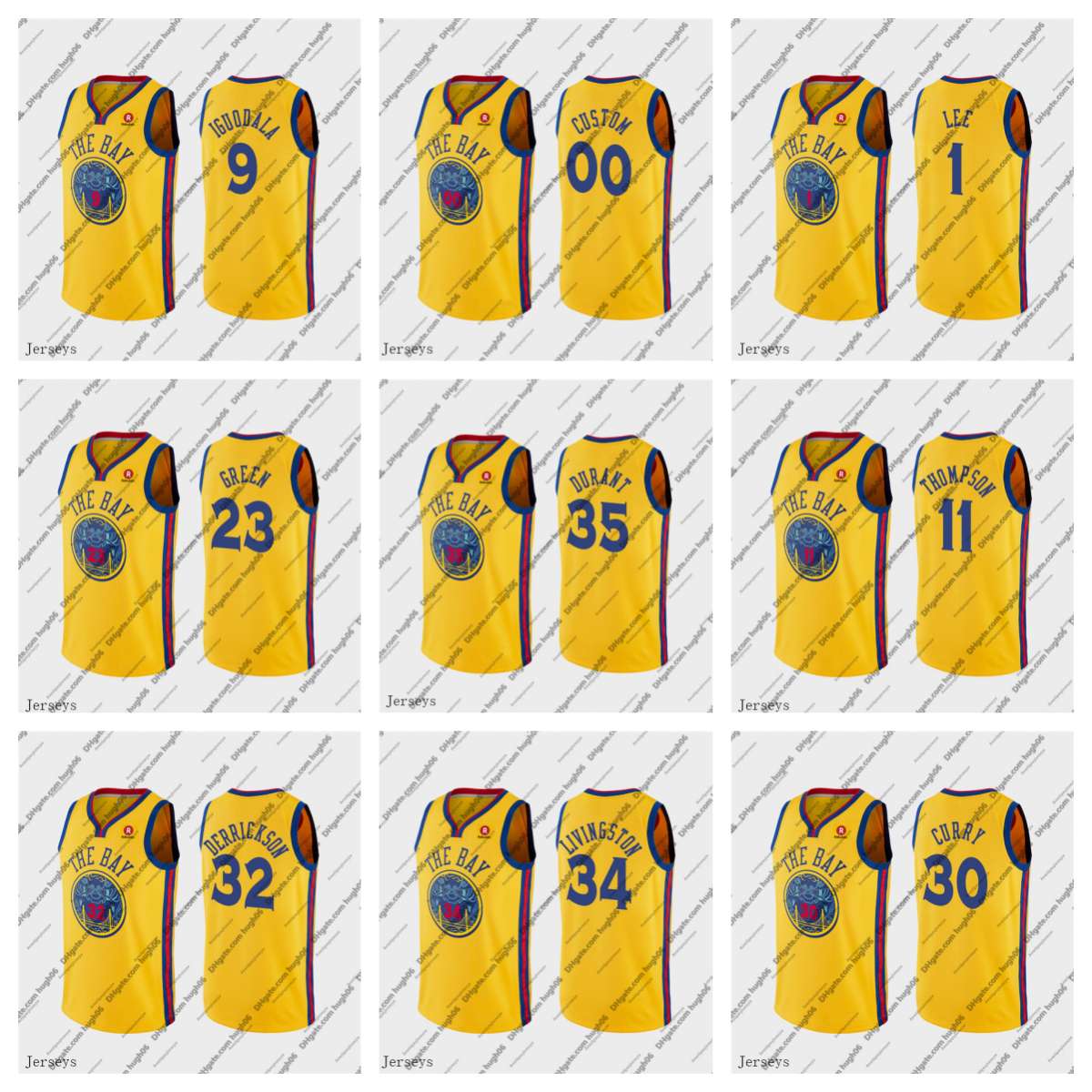 

Golden State''Warriors''Men 9 Iguodala 30 Curry 11 Thompson 23 Green 1 Lee 35 Durant 32 Derrick 34 Livingston Andre Stephen Klay City''NBA''Basketball Jerseys, #6