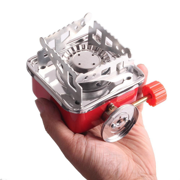 Stainless Steel Foldable Square Cooking Stove Portable Outdoor Camping Combustor Cooker Cookware-image-862721324