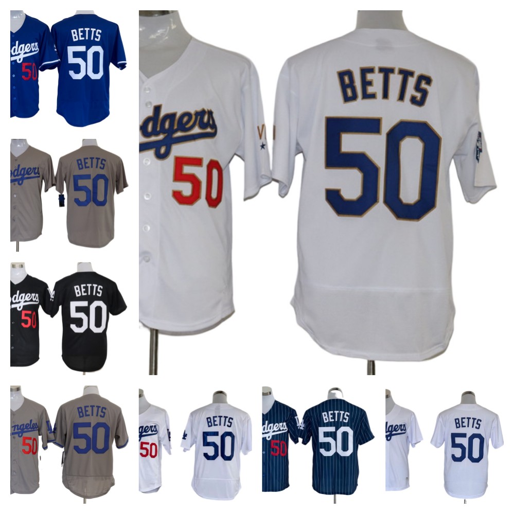 

Top Quality S-3XL 50 Mookie Betts LOS DODG men Baseball jerseys