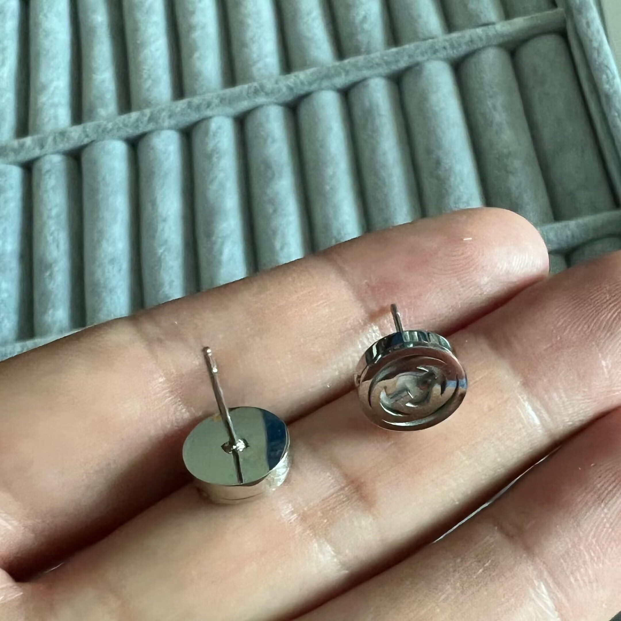 

316L Stainless Steel small shell letter G stud Earring 18k rose Gold Silver studs Earrings Women men Wedding Party love Jewelry never fade