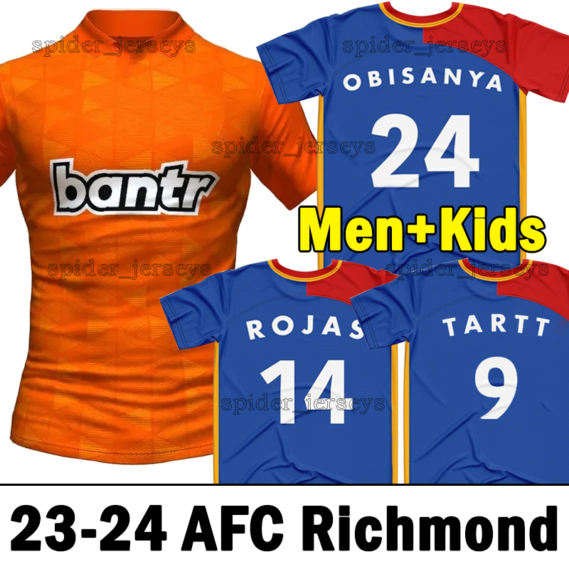 

2023 2024 AFC Richmond Soccer Jerseys 23 24 Richmond football shirts KENT TARTT ROJAS OBISANYA MONTLAUR GOODMAN Home Away Soccer Jersey Men kids kits Uniform, Lishiman 23-24