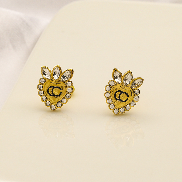 

New Diamond Earrings Charm Women Love Earrings Romantic Design Jewelry Luxury 2023 Gifts Earrings Family Couple Birthday Gift Jewelry Wholesale