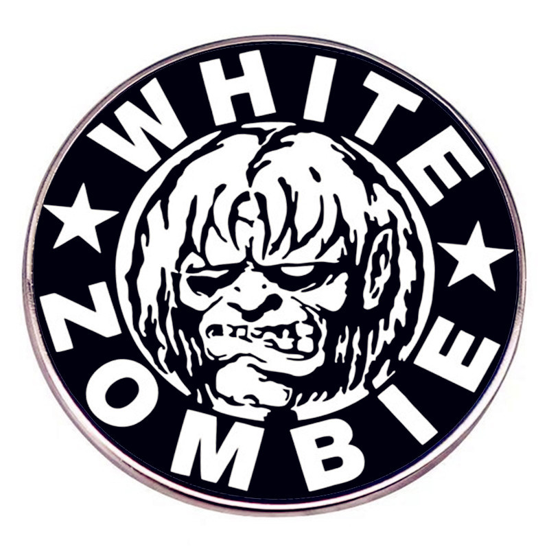 

White Zombie Band brooch American rock music punk skull pin metal alloy badge accessory Cute Anime Movies Games Hard Enamel Pins Collect Metal Cartoon Brooch, As picture