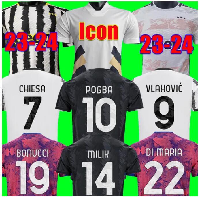 

DI MARIA 22 23 24 POGBA Soccer Jerseys 2023 2024 Fans Player Version JuventusE MILIK VLAHOVIC DANILO KEAN LOCATELLI CHIESA ARTHUR BONUCCI Football Shirt Men Kids Kit