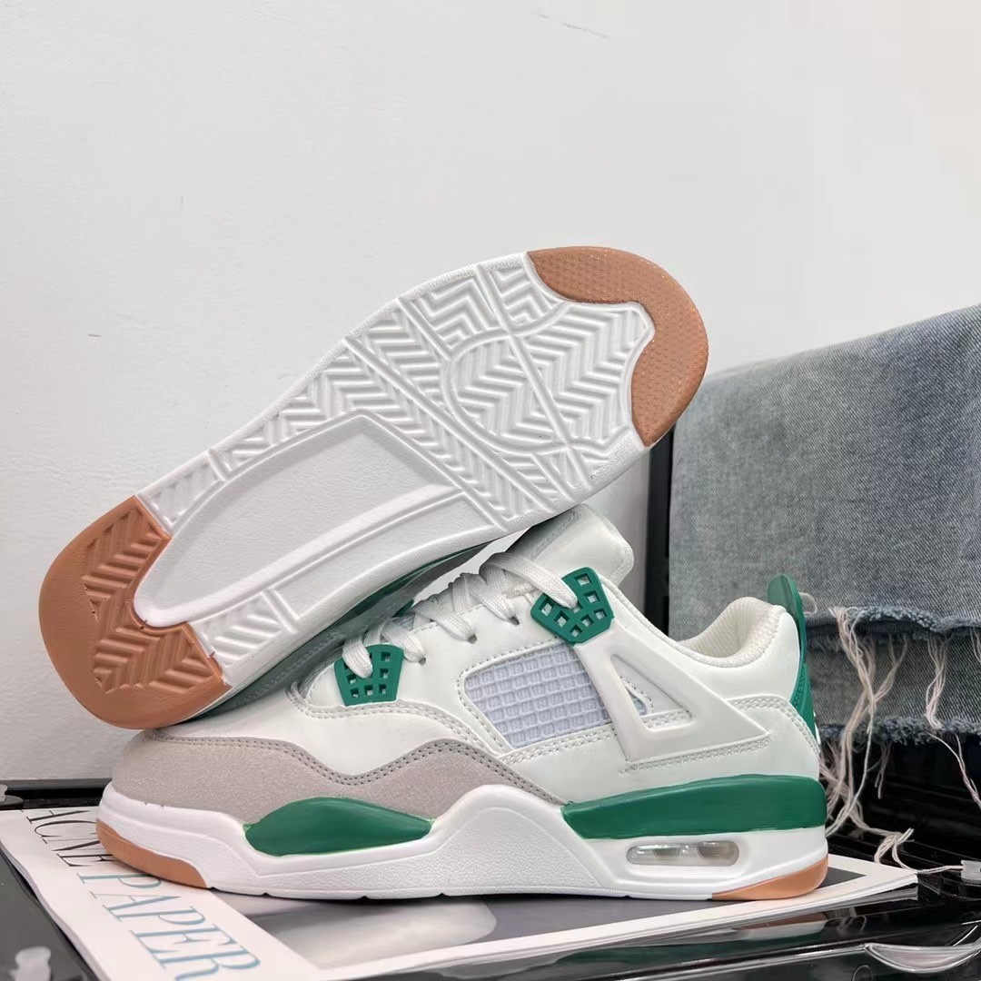 

Designer Men Women Sneakers Trainer Shoes Fashion 4s Lace up Leather Casual Flats Lightweight Comfortable Skateboard Sports Shoe 36-44