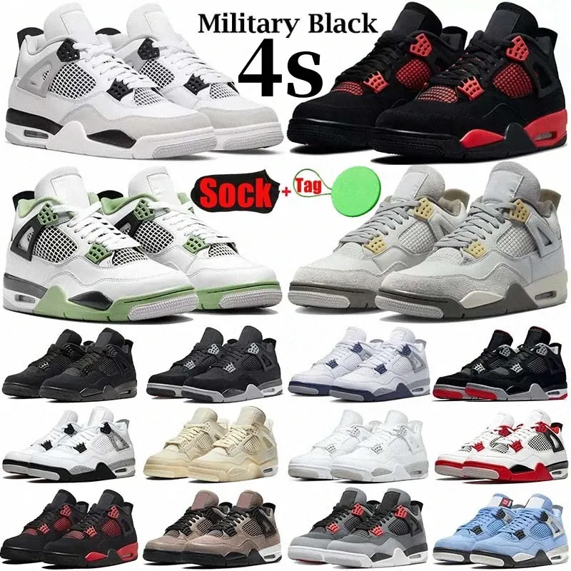 

Bicycle Shoes Cheap Price 2023 Mens Womens 4 4s Basketball Shoes Jumpman Military Black Cats Canvas Seafoam Sail White Oreo University, Brown