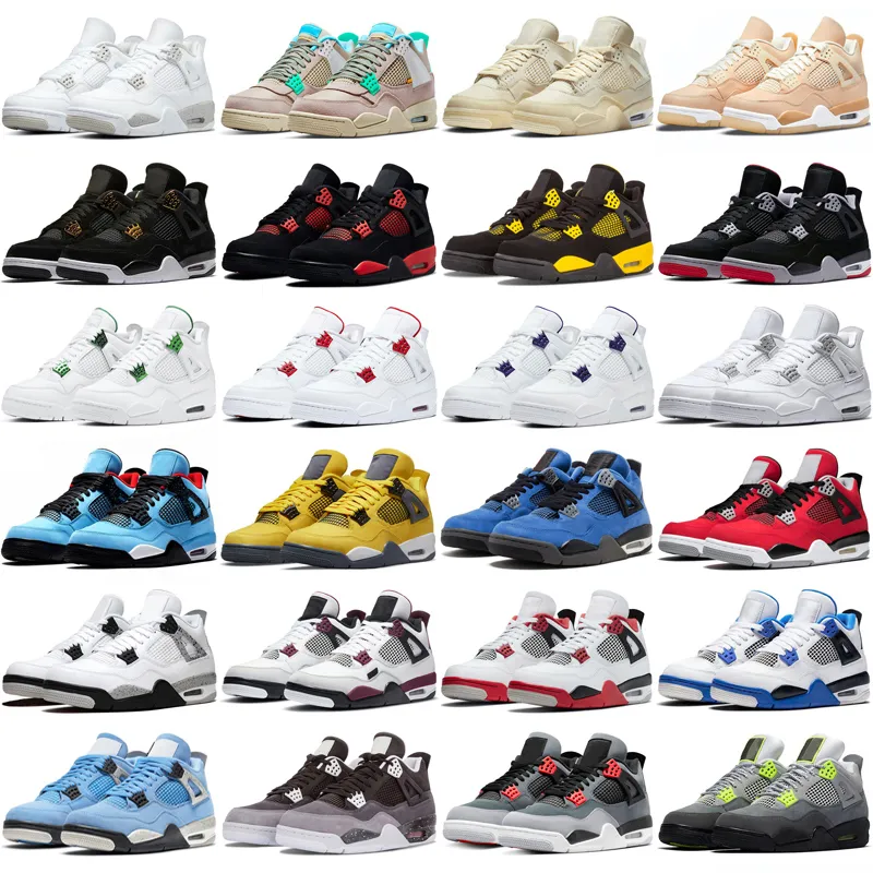 

Bicycle shoes Jumpman jorde 4s jordas 4 Basketball Shoes Boot Mens Womens Sneakers Violet Navy Cool Grey University Blue White Oreo Bred Bla