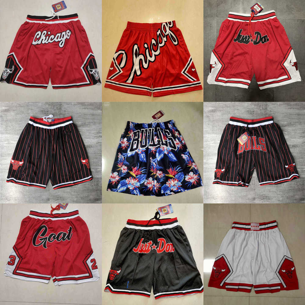

2023 Chicago''Bulls''men Throwback Basketball Shorts pocket, Color