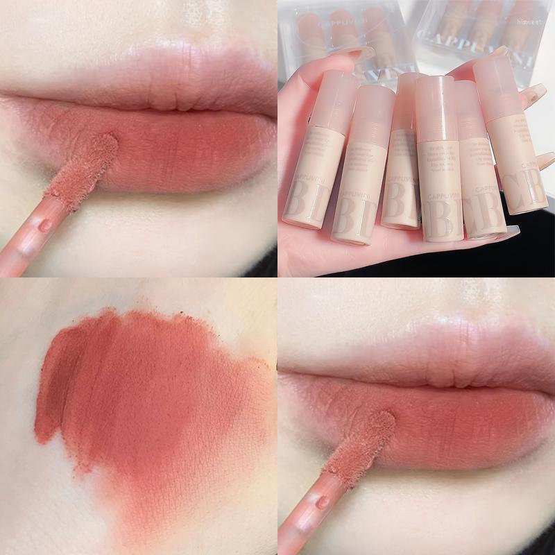 

Lip Gloss 1Pcs Rose Red Mud Apricot Velvet Matte Lipstick Makeup Waterproof Long-lasting Smooth Nude Pink Tint Pigment, 02-1pcs