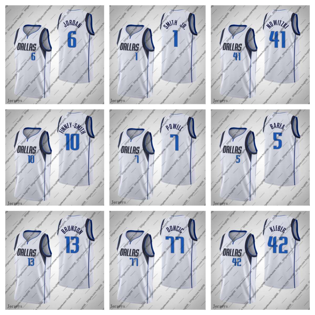 

Dallas''Mavericks''Men Jersey Doncic 41 Nowitzki 1 Smith 6 Porzingis 1 Smith Jr. 10 Fnney-Smith White Luka Dirk Kristaps Association''NBA''Basketball Jerseys, #7