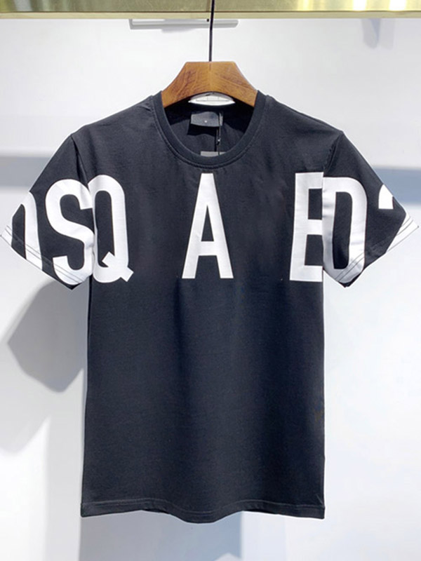 

Men's T-Shirts summer dsq2 T-Shirts white and black, Black 924