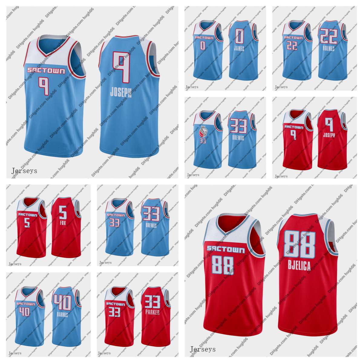 

Sacramento''Kings''Men Jersey 5 Fox Hield 0 James 22 Holmes 9 Joseph 40 Barnes 33 Brewer Buddy Cory Harrison Corey De'Aaron City''NBA''Basketball Jerseys, #3