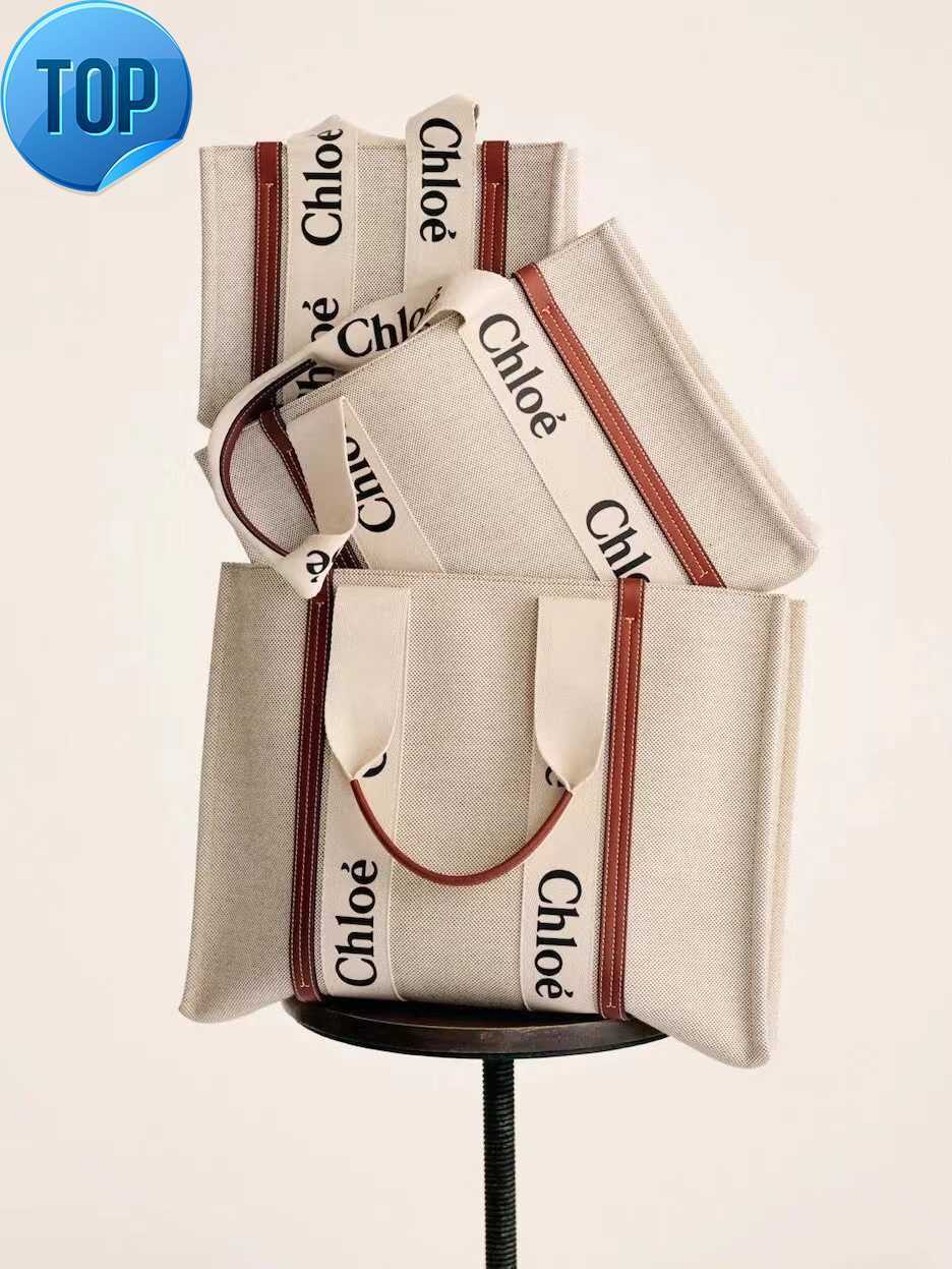 

Shoulder Bags Top Women handbags WOODY Tote shopping bag handbag quality canvas nylon fashion linen Large Beach bags luxury designer travel Cross