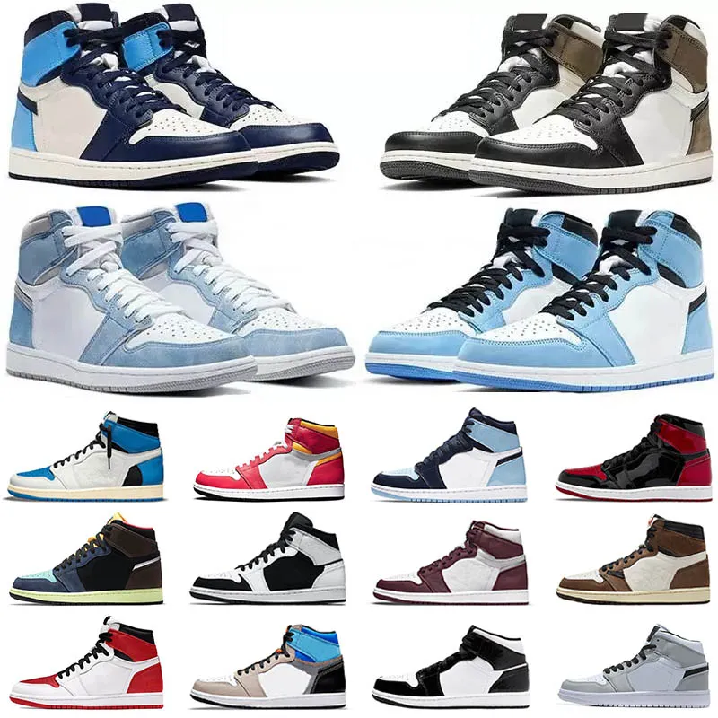 

Bicycle Shoes 2022 Jumpman 1 Basketball Shoes 1s Og High Pine Green Black Court Purple Royal Bred Toe Unc Obsidian Grey Game Sneakers