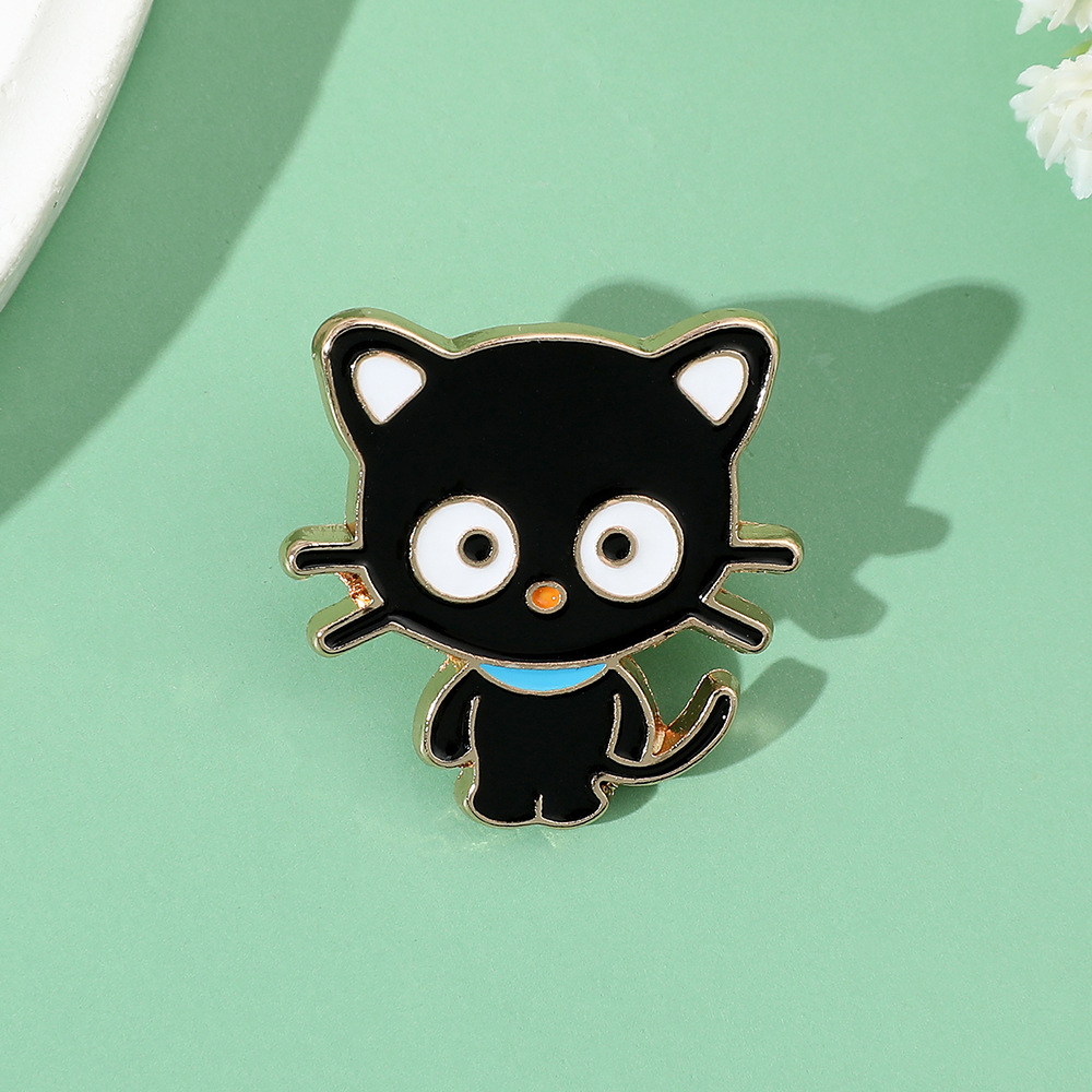 

black cats brooch Cute Anime Movies Games Hard Enamel Pins Collect Metal Cartoon Brooch Backpack Hat Bag Collar Lapel Badges, As picture