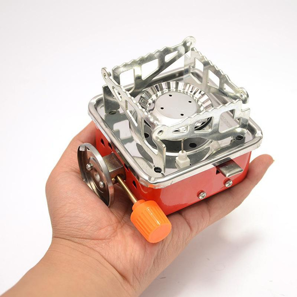 Stainless Steel Foldable Square Cooking Stove Portable Outdoor Camping Combustor Cooker Cookware Travel Picnic BBQ Gas Furnace-image-862721320