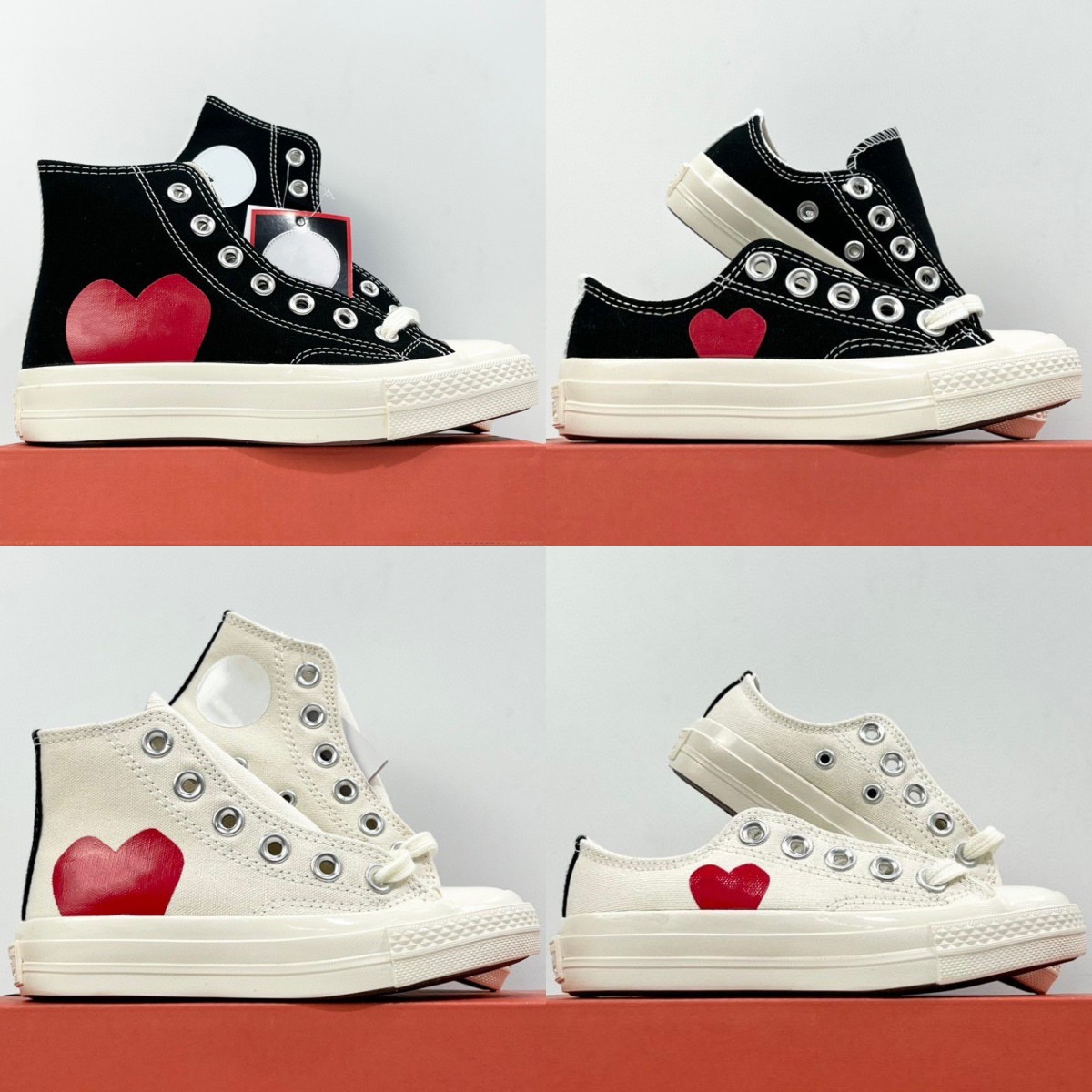 

Kids Shoes High Play Canvas sneakers Love Heart 70s Girls Boys Low All Star designer White Black Sneaker Children Youth casual Shoe Toddler Sports Outdoor Trainers