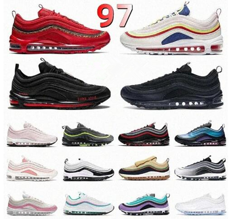 

97 OG classic men women running shoes 97og red black triple white 97s Trainers reflective bred game royal Bullet Silver Aurora air maxs sports sneakers zoom, 23