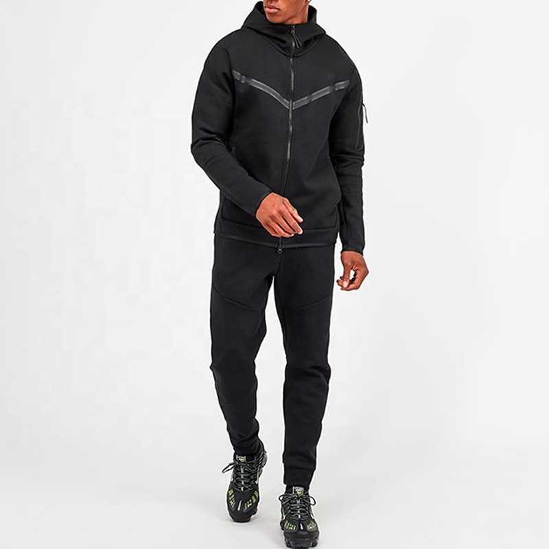 

Custom Sport wear Polyester Tech Fleece Full Zip Tracksuit Hoodie Jogger Two Piece Jogging Tracksuit Set Men Sweat Suits, Light orewood