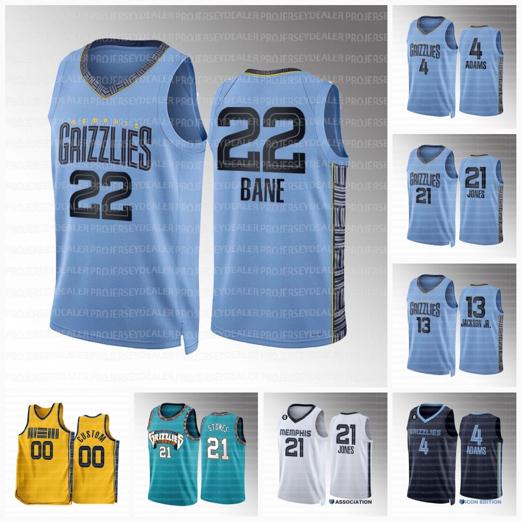 

''Grizzlies"Jerseys 2022-23 City Jersey Memphises Desmond 22 Bane Ja 12 Morant Steven 4 Adams Tyus 21 Jones Jaren 13 Jackson Jr. Luke 10 Kennard Dillon 24 Brooks 15 Clarke, 2022-23 white youth s-xl