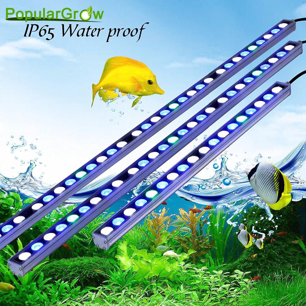 

Lighting Populargrow 54W/81W/108W Led aquarium Strip Light in High Power Aquarium Led Lighting beautiful Your Coral Reef Fish Tank Lamp