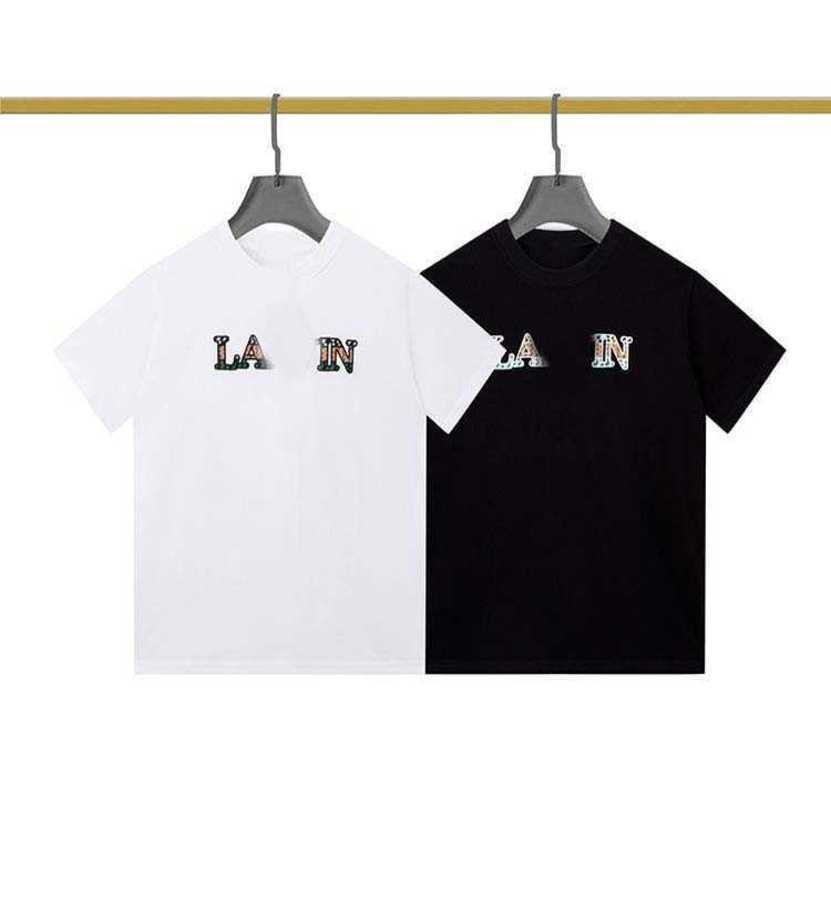 

Ss23 Designer Lanvins t Shirt Embroidery Tee Exotic Two-color Summer Trend Fashion 2023, Black