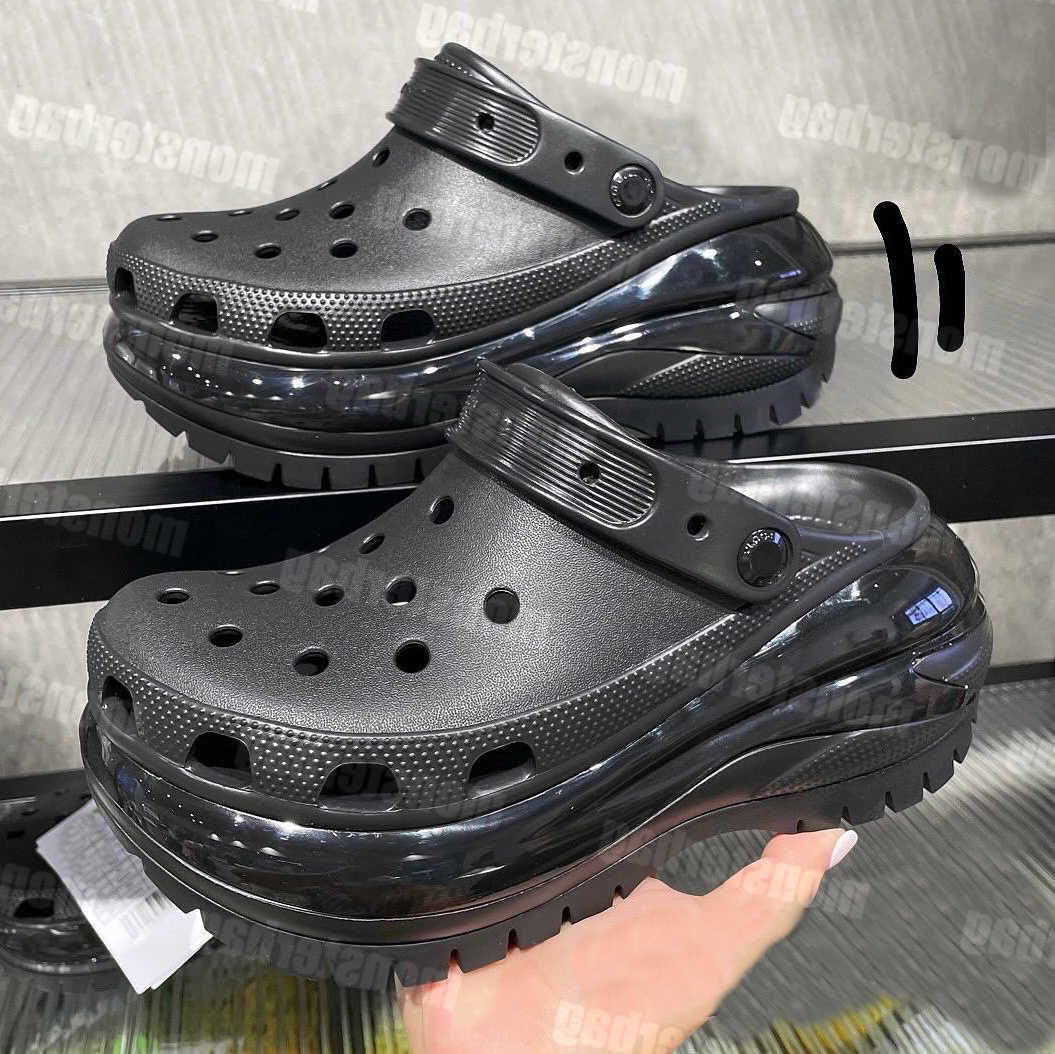 

Designer Sandal Mega Crush Clogs Platform Croc Sandals Beach Waterproof Women Men Rubber Slippers Mules Outdoor Slides Lady Cute Slip On, Color 5