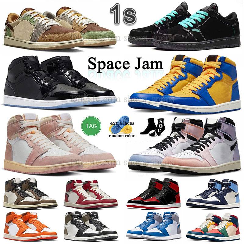 

Jumpman 1 basketball shoes mens J womens mids space jam 1s reverse laney black phantom og olive dark mocha J1 wash pink high skyline chicago lost fragment low sneakers s, A05 36-46 high shadow 2