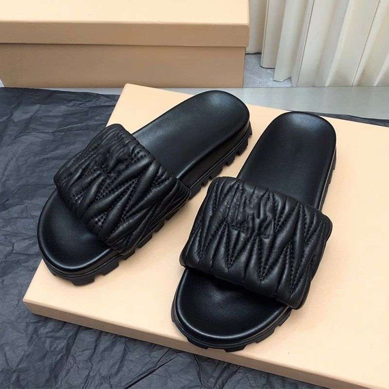 

Designer Sandals Sheepskin Thick Sole Slippers Summer Tourism Beach Slippers Women Sandals, As shown in the picture