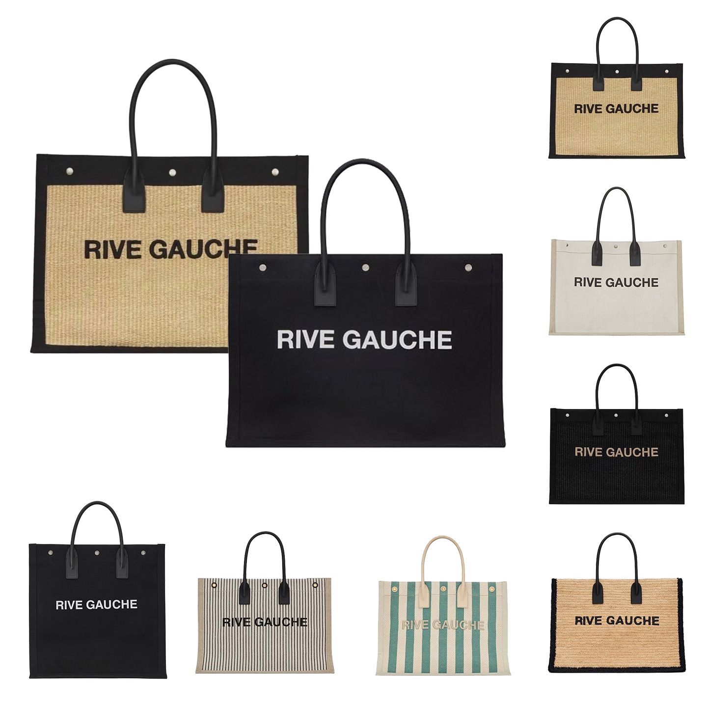 

7a quality Womens yslity messenger handbag Rive Gauche designer tote bag mens Shoulder weave linen travel Shopping bags luxurys canvas Crossbody clutch Beach bag, Grey