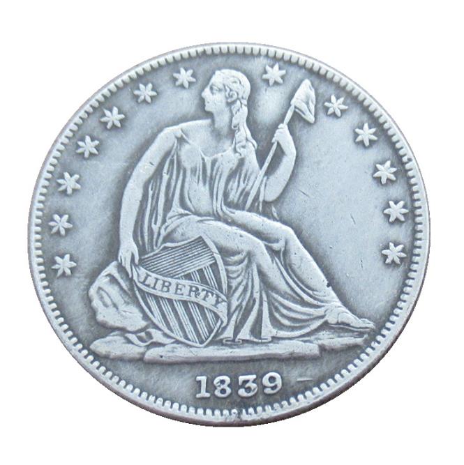 

US 1839 P/S Liberty Seated Dime Silver Plated Copy Coin Craft Promotion Factory Price nice home Accessories Silver Coins
