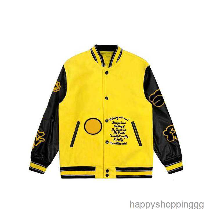 

Mens Jackets Baseball Varsity Jacket Letter Stitching Embroidery Autumn and Winter Men Loose Causal Outwear Coats0prr
