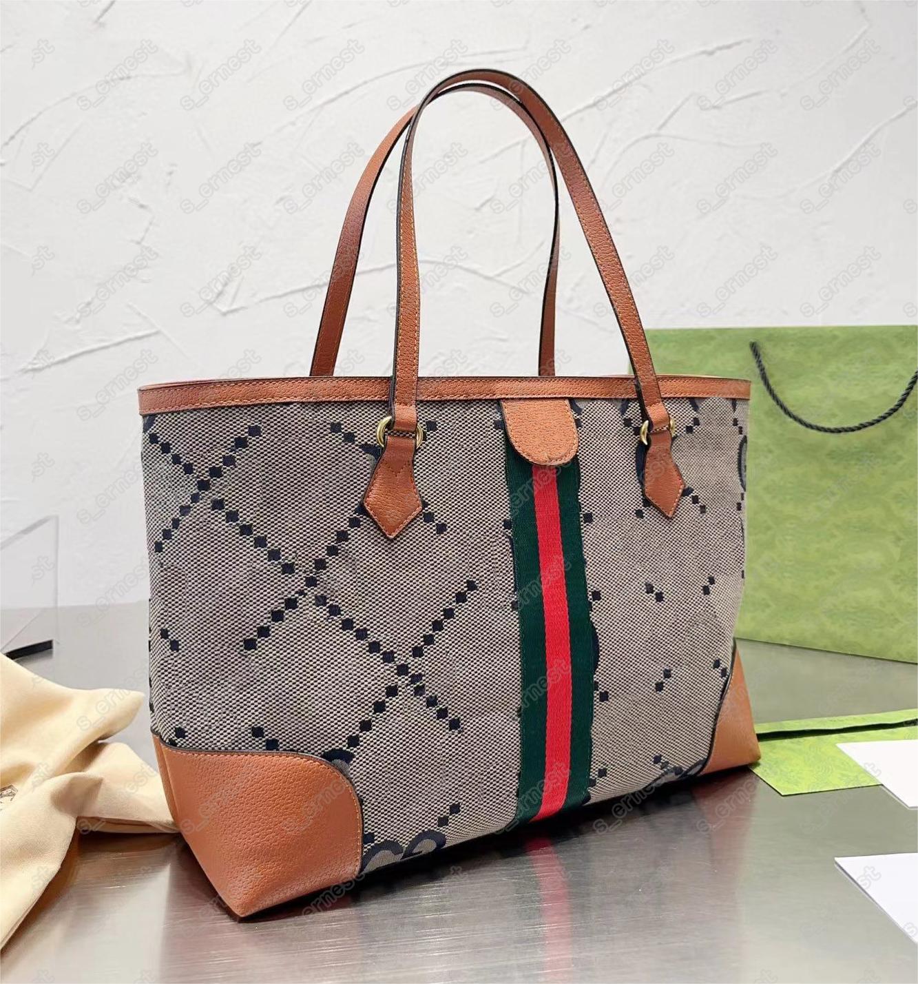 

High capacity ophidia Shopping tote Bag Women's crossbody leather Shoulder Luxury Designer woman Bag Evening handbag work package, Brown 04