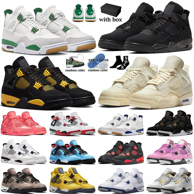 

Bicycle shoes With Box for 4 SB x Basketball Shoes Pine Green Thunder 4s Black Cat IV Jumpman Sail Military Blue Craft Cactus Jack Seafoam M