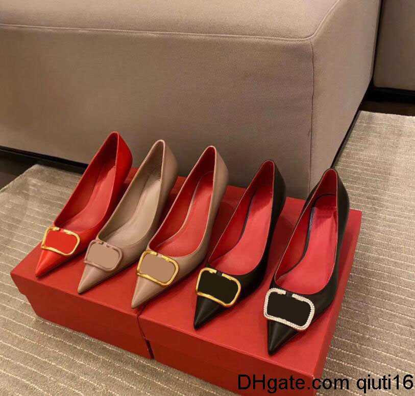 

Dress Shoes Brand Metal V Dress Shoes Buckle Shoes Womens High Heels Pumps Tacones Pointed Toe Stiletto Sexy Womens Wedding Shoes Black Pumps, Colour9