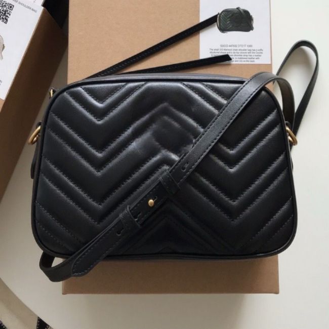 

Sliding Chain Crossbody Bag Flap Marmont Shoulder Bags Women Handbags Mini Purse Quilting Genuine Leather Clutch Bags Fashion Letter Hardware, As pic