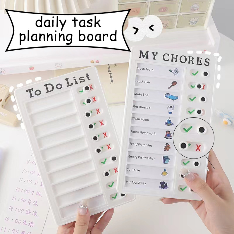 

Notepads Checklist Daily Task Planning Board To Do List Pad Detachable Chores Wall Hanging Memo Plastic Multi Purpose Stationery 230503
